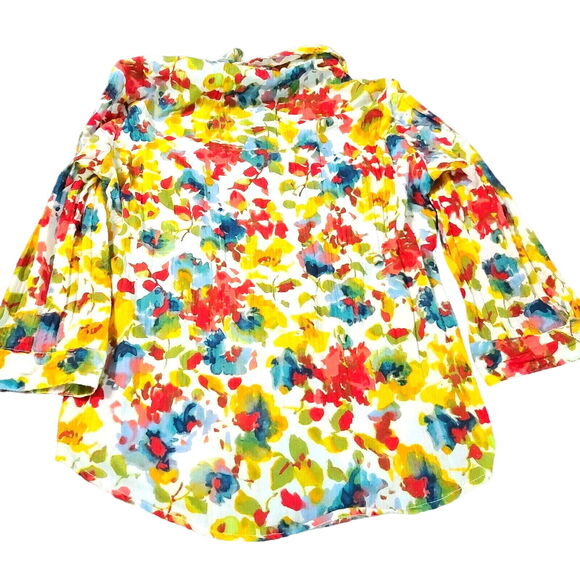 Art And Soul Womens Button Up Blouse Multi-Color Size Small 100% Polyester - Picture 2 of 12